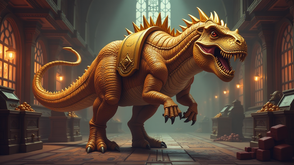 goldgeschm ckten h ndlerbrutosaurus